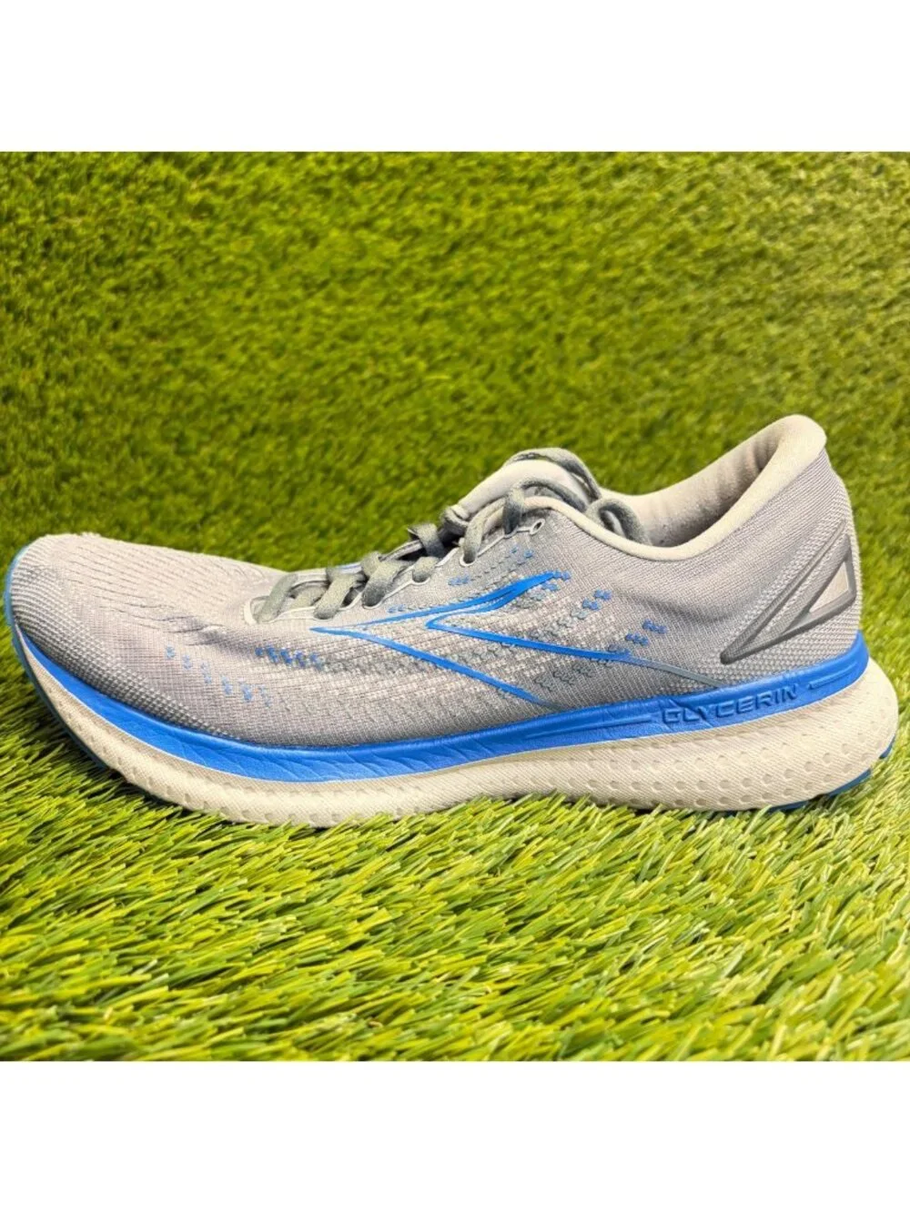 Brooks Glycerin 19 Mens Size 8EE Gray Blue Athletic Running Shoes Sneakers